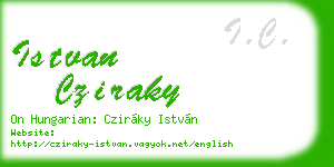 istvan cziraky business card