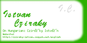 istvan cziraky business card